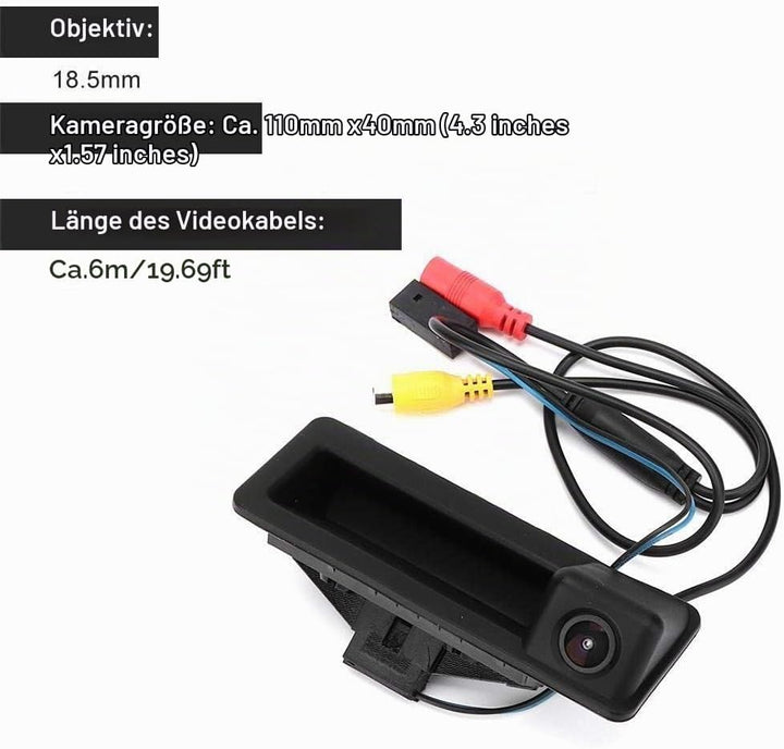 Rückfahrkamera DC12V IP66 Mini Auto-Kofferraum Griff Rückansicht 170 Grad Rückfahrkamera Fit for 3er