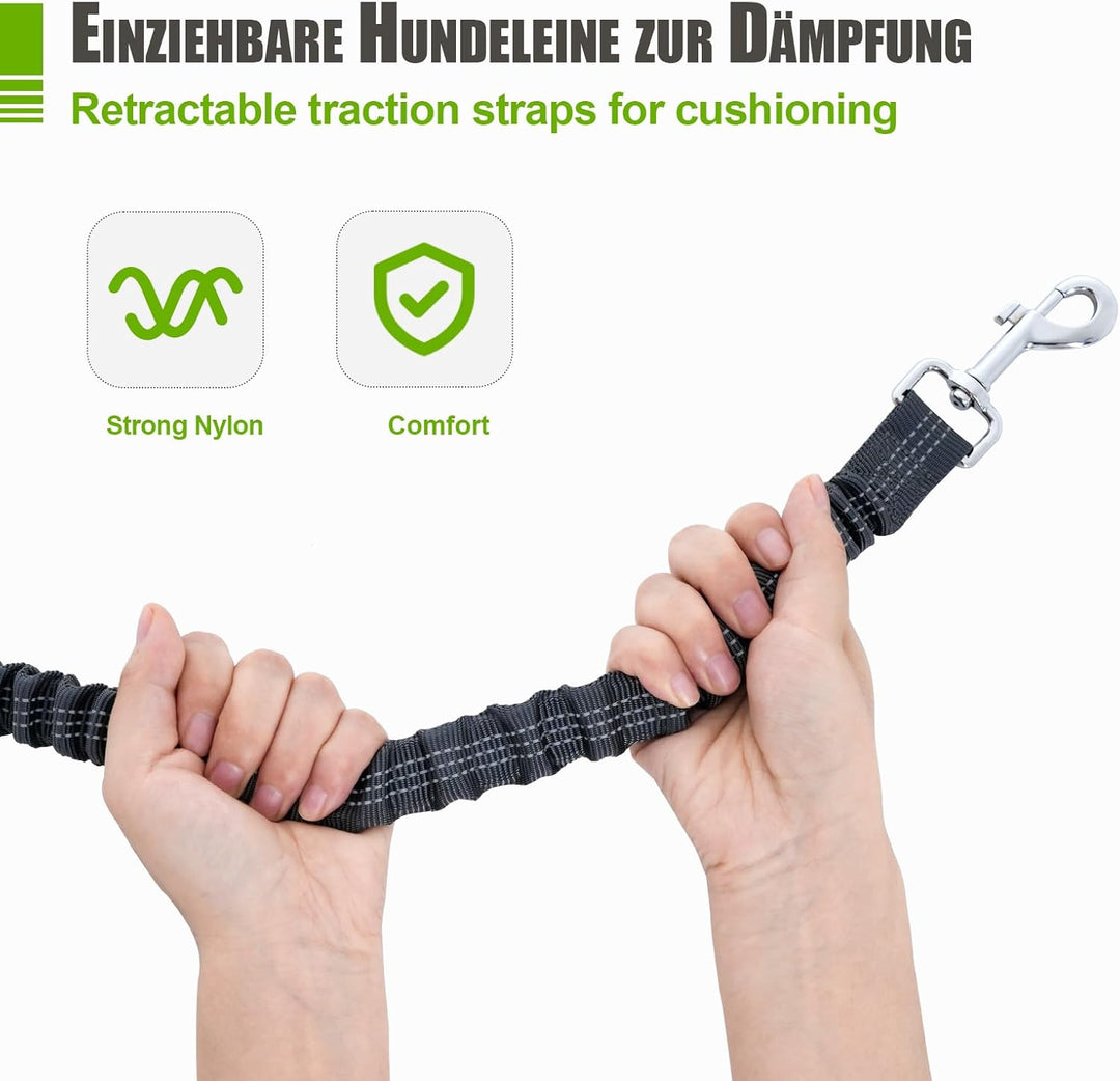 Snocyo Joggingleine Hunde, Jogging Hundeleine für Mittelgrosse und Grosse Hunde, Elastische und Refl