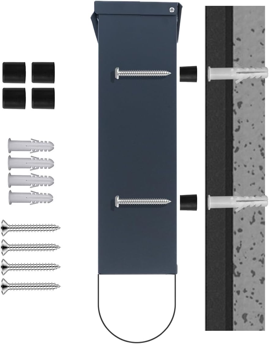 Zedelmaier XXL Personalisiert Briefkasten mit Edelstahl Namensschild 35 x 35 cm mit 4 Schlüsseln für
