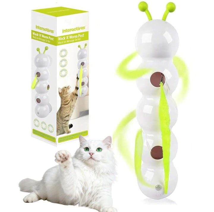 Wuselwurm Katzenspielzeug, Wusel Wurm Katzenspielzeug, Interaktiver Wurmreiz Mit Saugnapf, Smart Mot