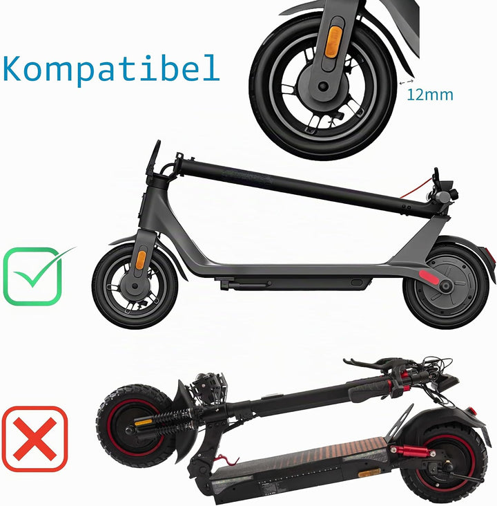 Wandhalterung für E-Scooter 8.5 Zoll, Matte Black, Kompatibel mit Xiaomi, Cecotec, Ninebot –
