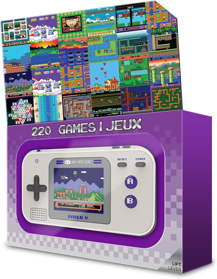 My Arcade Gamer V Classic Purple (DGUN-3920) Tragbares Gaming-System mit 220 Spielen, 6,3 cm (2,5 Zo