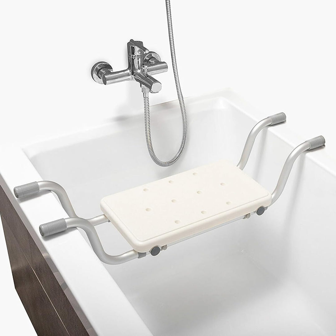 Badewannensitz,Badewannensitz Senioren, rutschfest Badewannenbretter,Ausziehbare 71-81.5 cm,150 KG T
