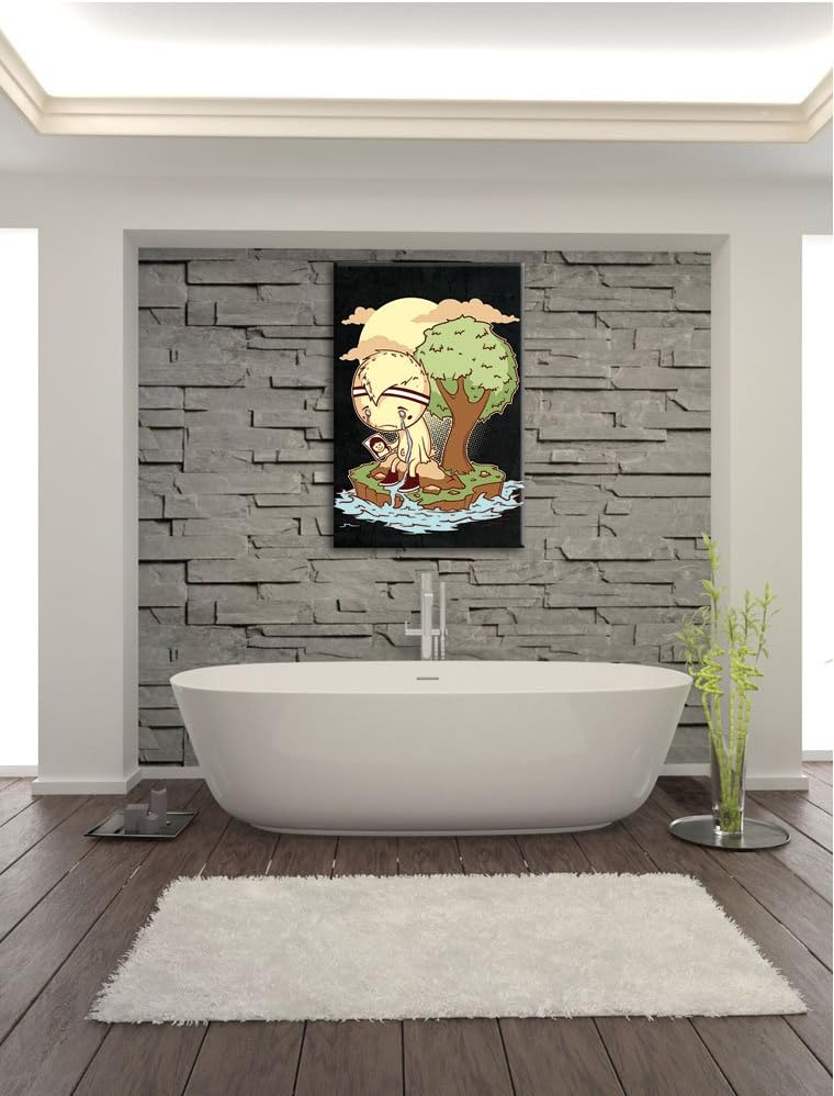Dark Cry me a river black Bild auf Leinwand, XXL riesige Bilder fertig gerahmt mit Keilrahmen, Kunst