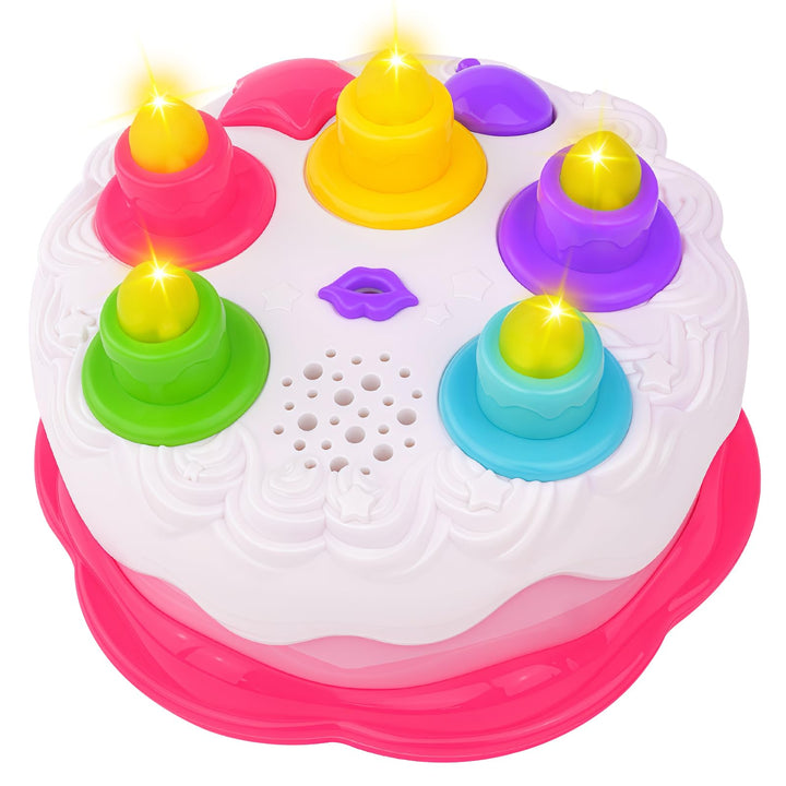 Love&amp;Mini Pretend Geburtstag Kuchen Spielzeug - Musikspielzeug Kuchen für 1 Jahr alte Jungen Mädchen