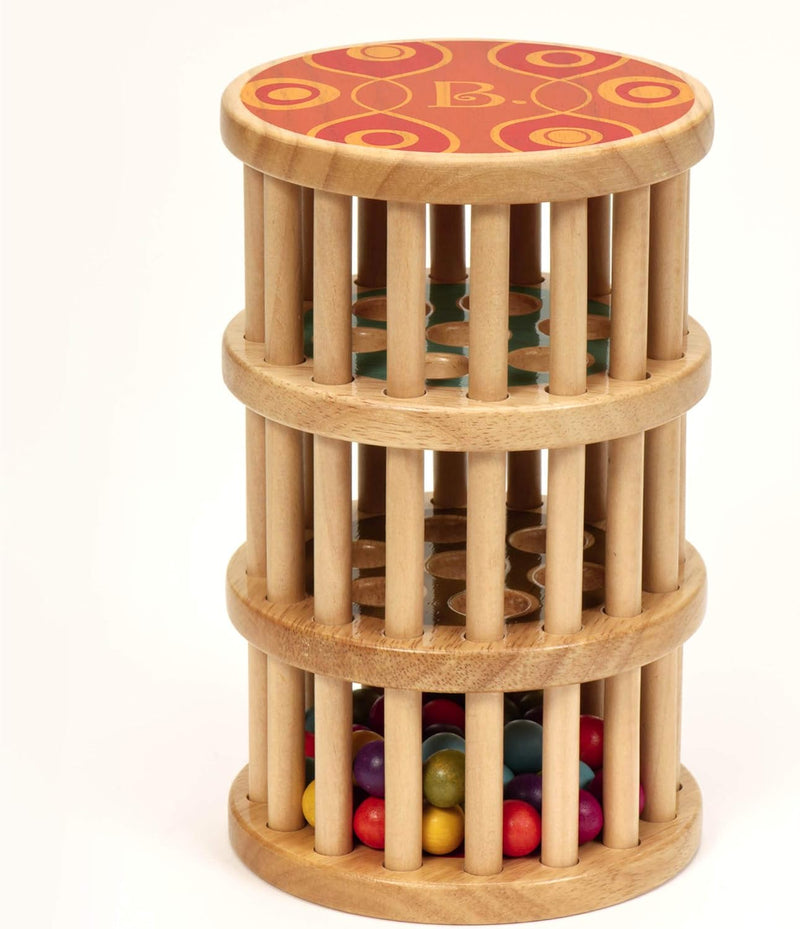 B. toys Montessori Baby Spielzeug Regenmacher mit Holzperlen – Holzspielzeug, Motorikspielzeug, Baby