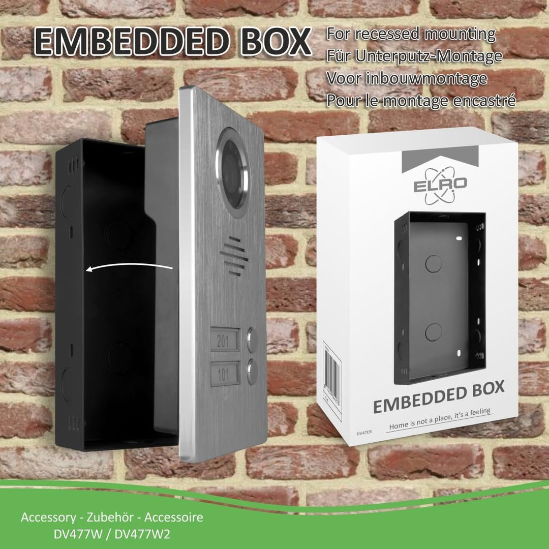 ELRO DV47EB Geeignet Für DV477W-Serie Und DV477IP-Serie-Grau, Unterputz Montage Box ( Schwarz) Zubeh