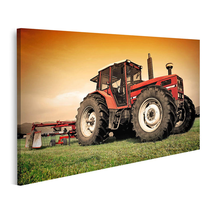 islandburner Bild auf Leinwand Alter Traktor Auf Der Wiese Bilder Wandbilder Poster Leinwand 100x57c