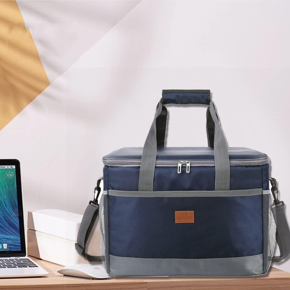 Grosse Faltbar Thermotasche, 36L Kühltasche, Lunchtasche, Picknicktasche, mit Verstellbaren Schulter