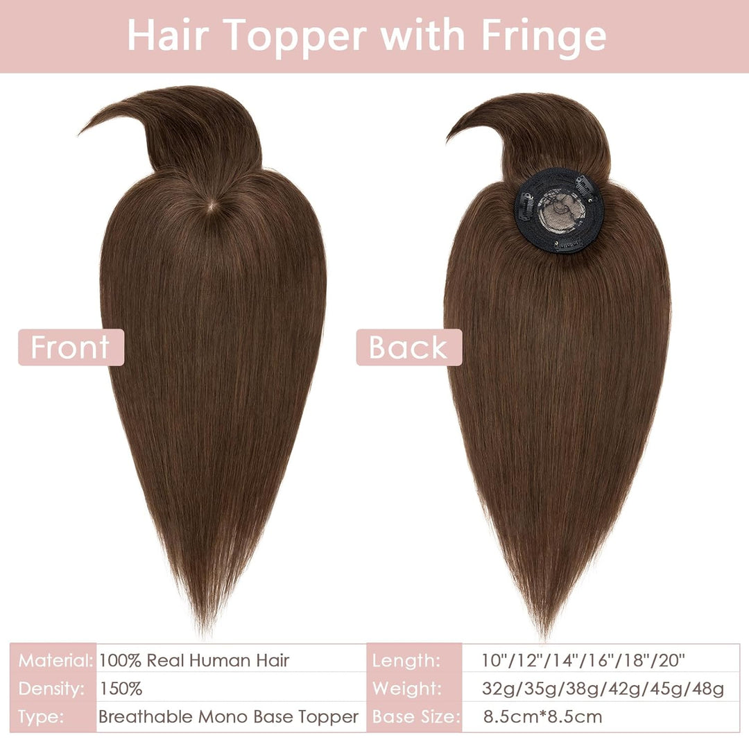 Topper Extensions Haarteile Echthaar Clip in Extensions Echthaar Weich Natürlich Glatt Toupet Haarve