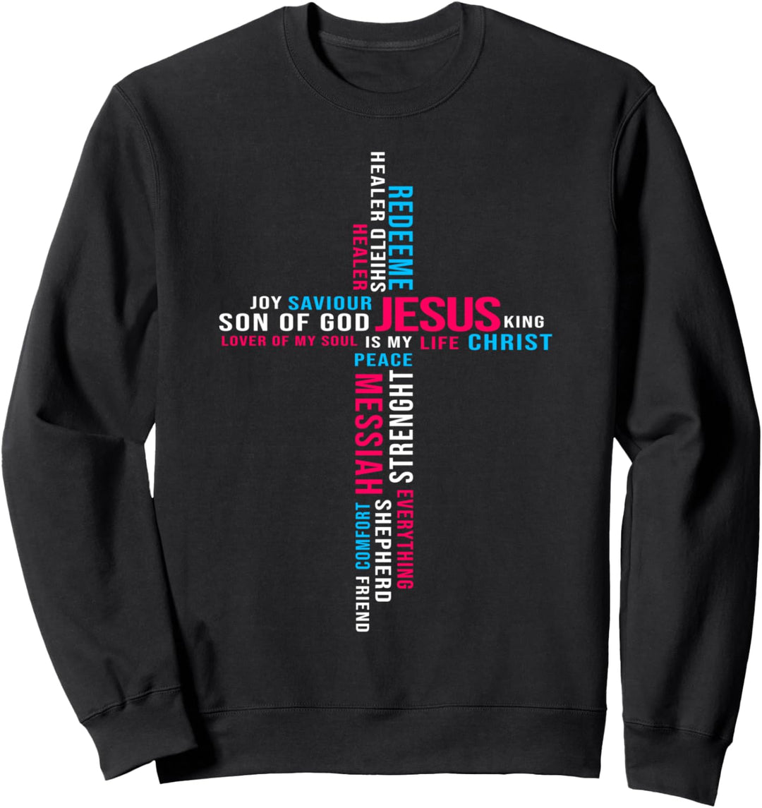 Christian gift idea bible verse inspirational gift Cross Sweatshirt