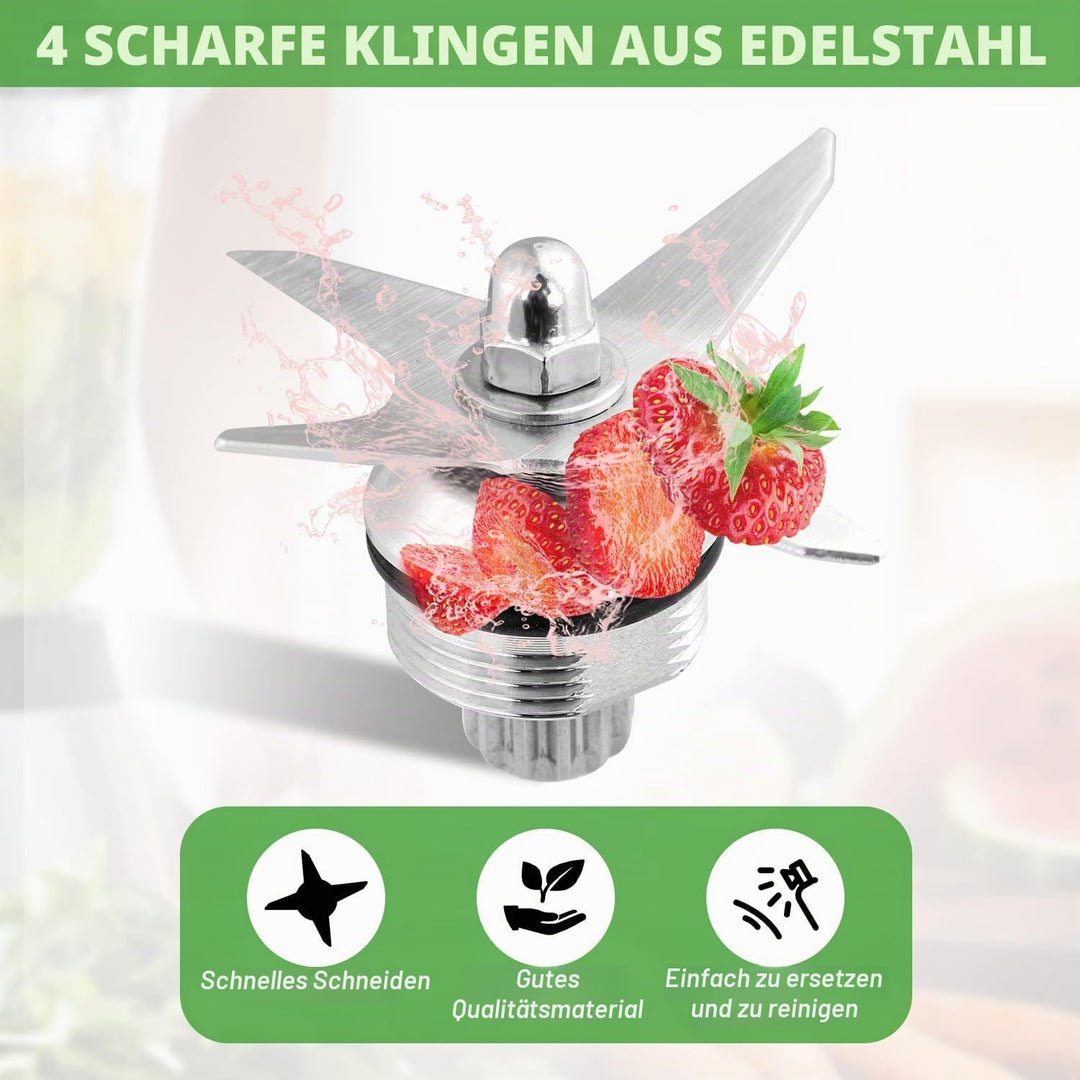 Ersatzklingen Mixer für Vitamix-Mixer 64oz und 32oz Behälter, Ersatz-Mixerklingenbaugruppe aus Edels