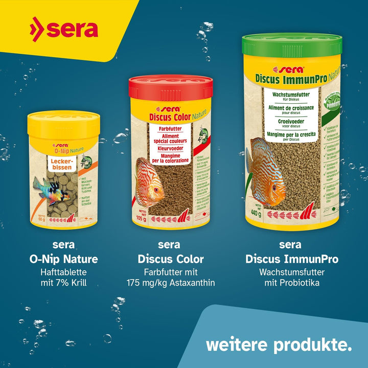 sera Discus Granulat Nature 10 L (4,2 kg) - Hauptfutter für alle Diskusfische, Futter für Diskus
