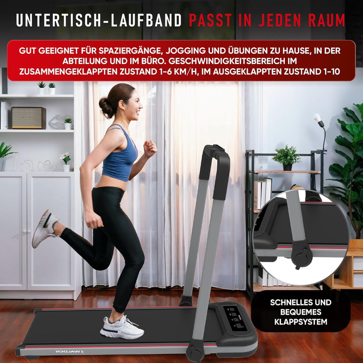 Elektrisches Laufband für den Heimgebrauch, klappbar, 1-2,5 PS, 12 voreingestellte Programme, LCD-Di