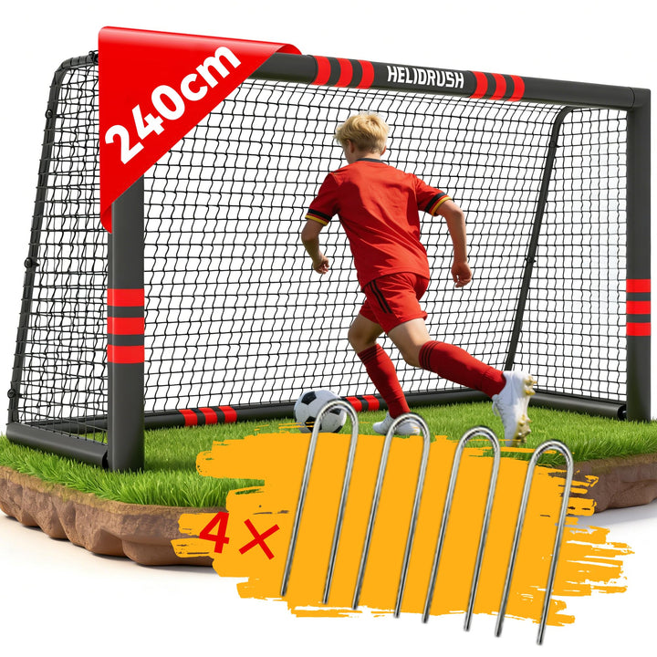 Fussballtor für Garten Kinder - 32mm Stahlrahmen & EPE-Polsterung, Wetterfestes Tor Set mit 33-lagig
