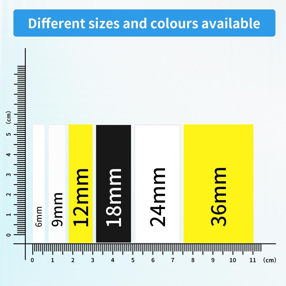 Upwinning Tz 241 D410 Bänder 18mm Kompatible mit Brother P-Touch Bänder 18 mm x 8 m, TZe-241 Tze241