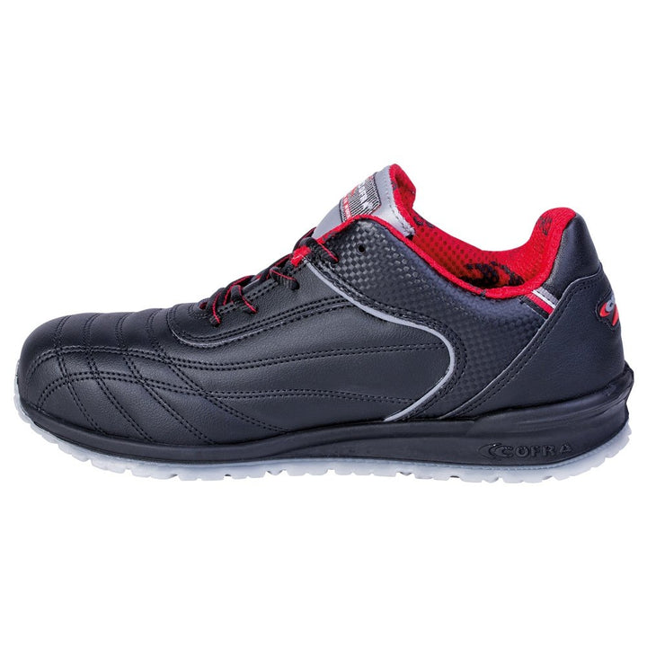 Cofra 78430-000.W39 MEAZZA S1 P SRC Sicherheitsschuhe, Schwarz/Rot, Grösse 39 39 EU, 39 EU