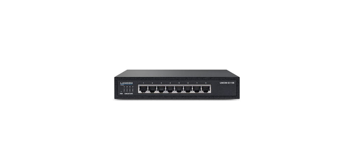 LANCOM GS-1108, Unmanaged Gigabit Ethernet Switch, 8 Ports (10/100/1000 MBit/s), geräuschlos durch l