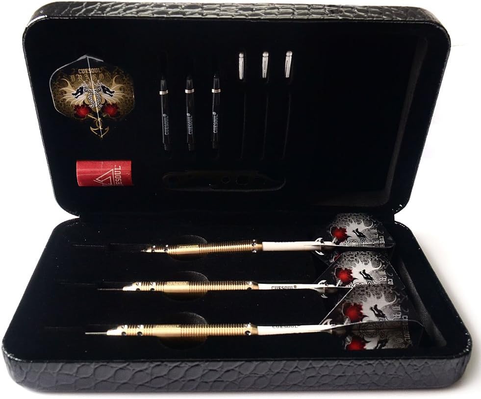 CUESOUL Dragon Deluxe Messing Steel Dartpfeile, 21 Gramm J2107 25 Gramm, J2107 25 Gramm