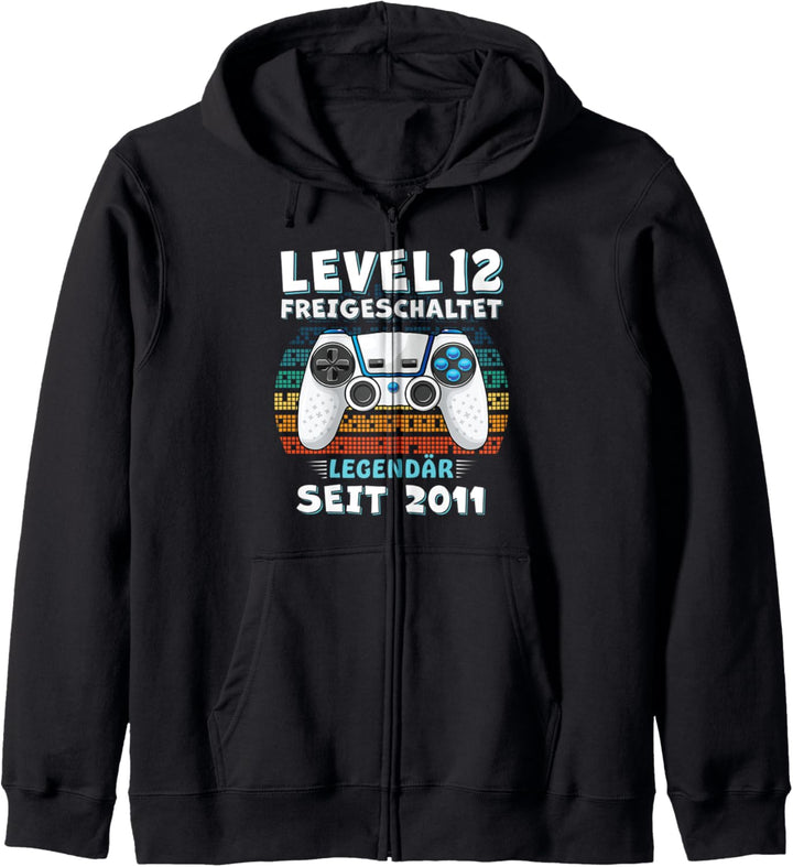 Level 12 Geburtstag Junge Jungen Lustig 2011 12er Geburtstag Kapuzenjacke