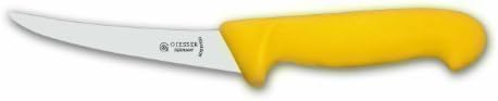 Giesser Messer Ausbeinmesser gelb 15 cm Klingenlänge gebogen und halbflexibel - medium/mittel - Prof