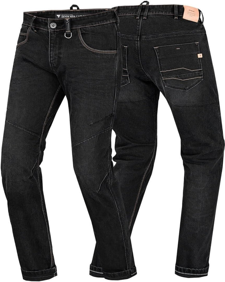 SHIMA DEVON Motorradjeans - Belüftete Elastische Slim Fit Biker Motorradhose mit FiberQL-Verstärkung