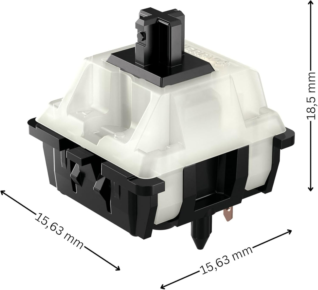 CHERRY MX Black Clear TOP Switch Kit, 23 Mechanische Tastatur-Schalter, für DIY, Hot Swap oder Gamin