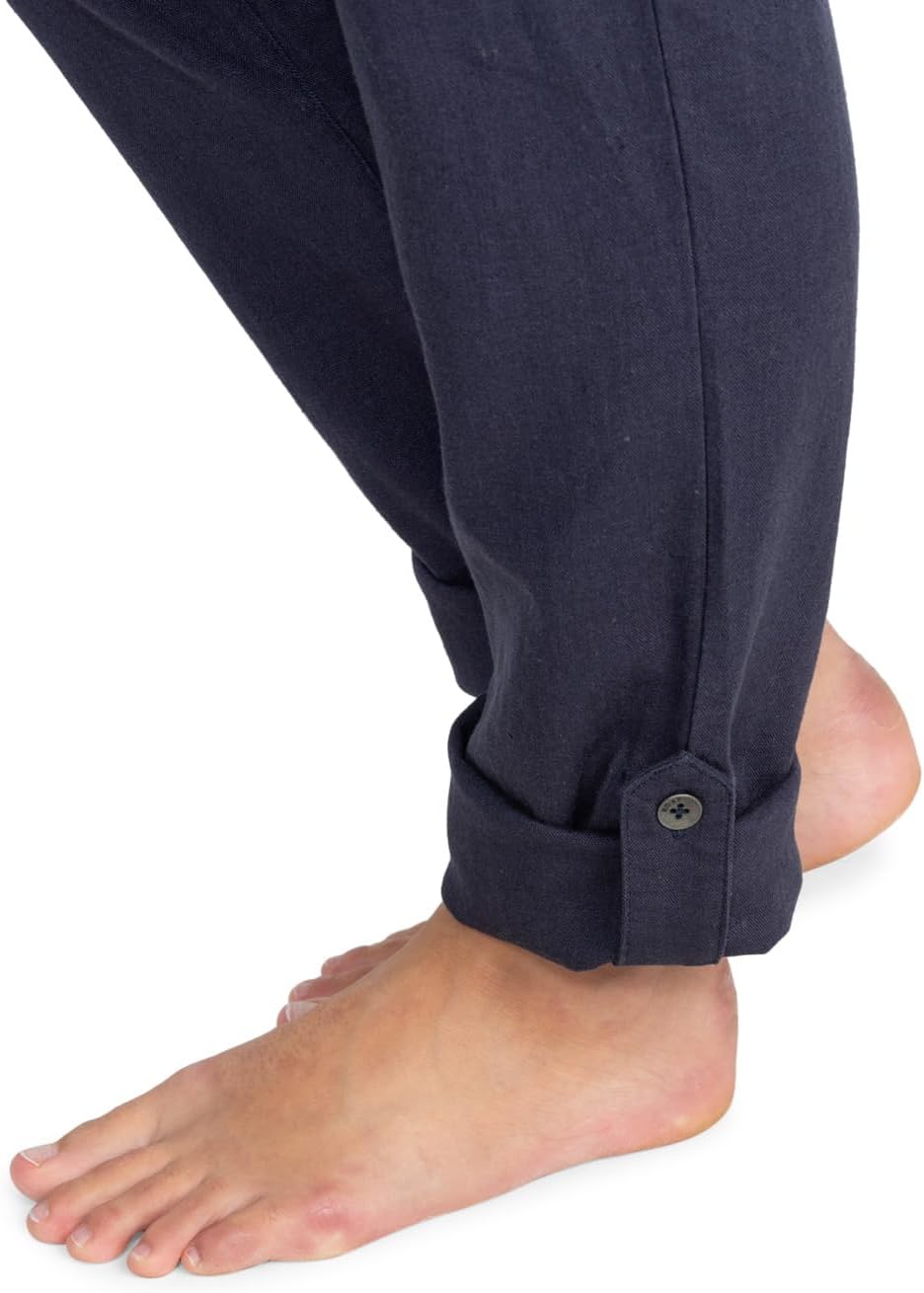 Roxy On The Seashore - Cargo Hose aus Leinen für Frauen Weiss XS Mood Indigo, XS Mood Indigo