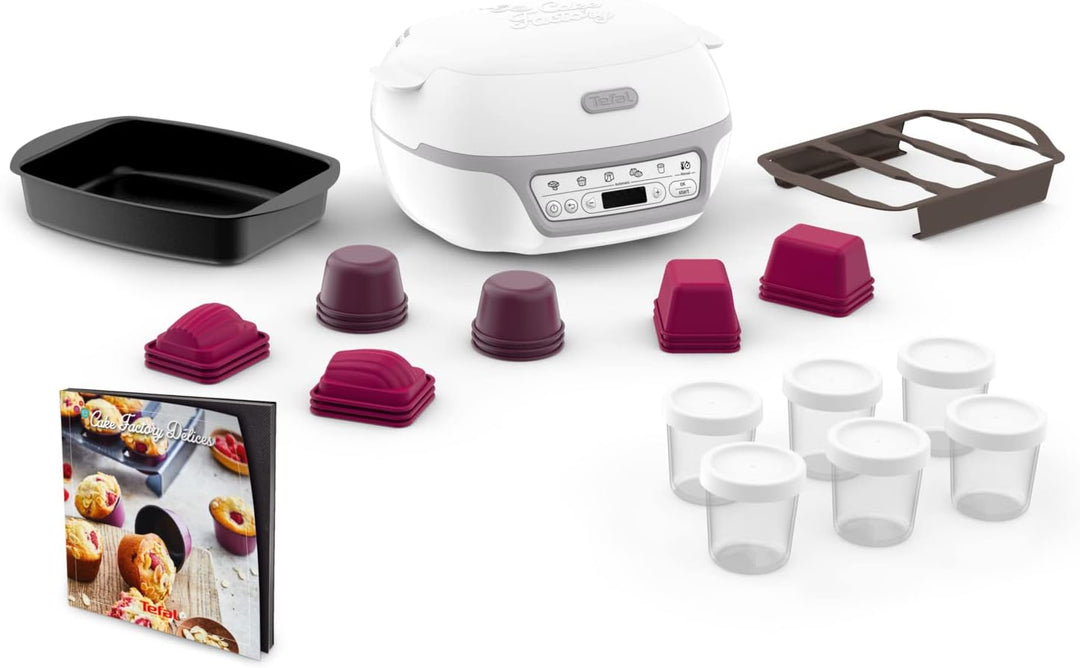 Tefal Cake Factory Délices Kuchenmaschine, 5 Auto-Programme, manuelle Modus, CreaBake, Muffinformen,
