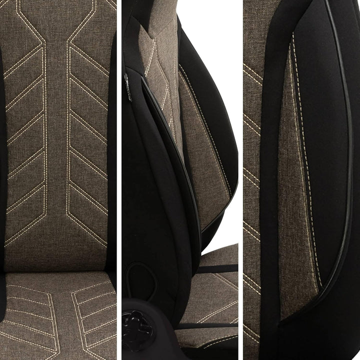 BREMER SITZBEZÜGE Mass Sitzbezüge Schonbezüge für Skoda Roomster PLKT212 PLKT212 - Schwarz/Braun Roo