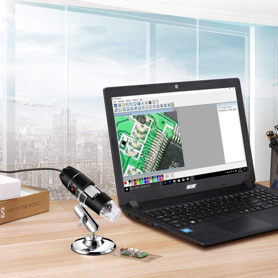 USB-Digitalmikroskop 40X bis 1000X, Bysameyee 8 LED-Vergrösserungs-Endoskopkamera mit Tragetasche un