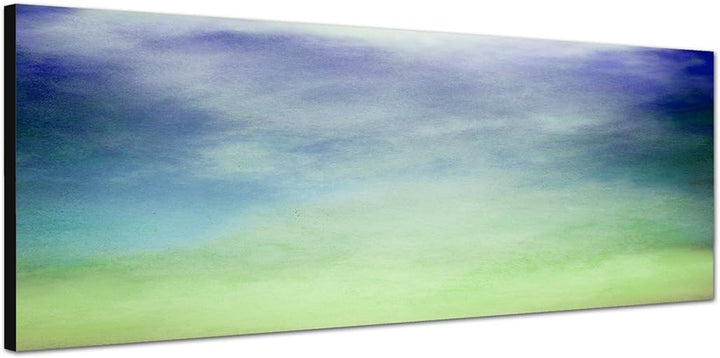 Paul Sinus Art Panoramabild auf Leinwand und Keilrahmen 150x50cm Nebel Wolken Dunst Grunge abstrakt