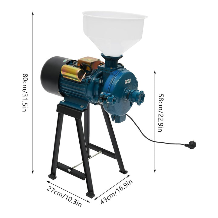 2200W Elektrisch Getreidemühle Kornmühle Schrotmühle für Getreide Elektrischemühle Getreidemühle Mas