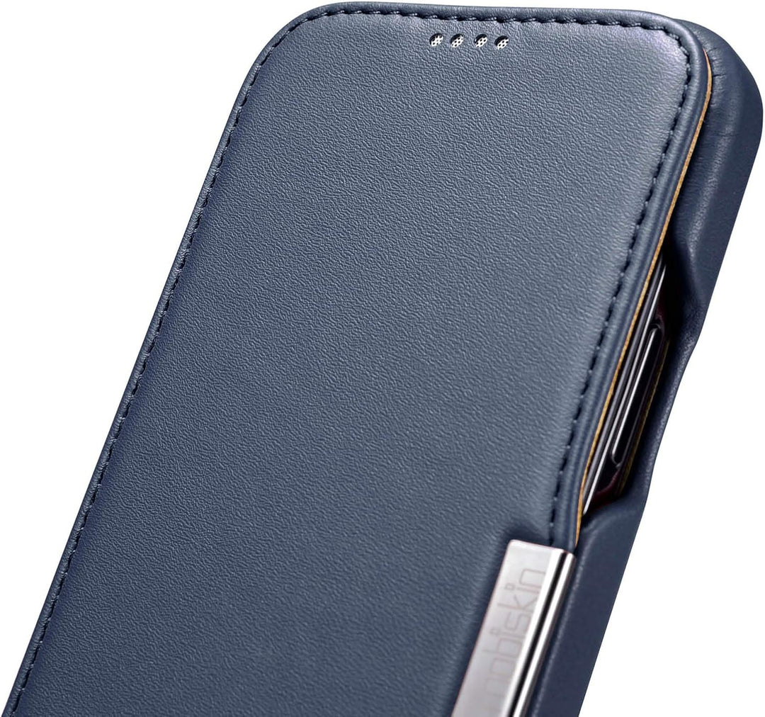 Mobiskin Hülle kompatibel mit Apple iPhone 12 Mini (5,4 Zoll), Handyhülle mit echtem Leder, Case, Sc