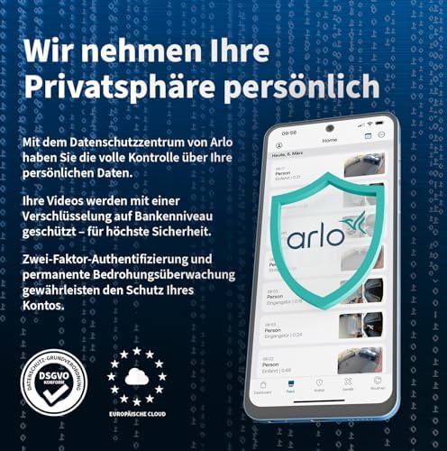 Arlo Rundum-Schutzpaket für Ihr Zuhause – 2X Indoor 3 PTZ 2K kabelgebundene Innen-Überwachungskamera