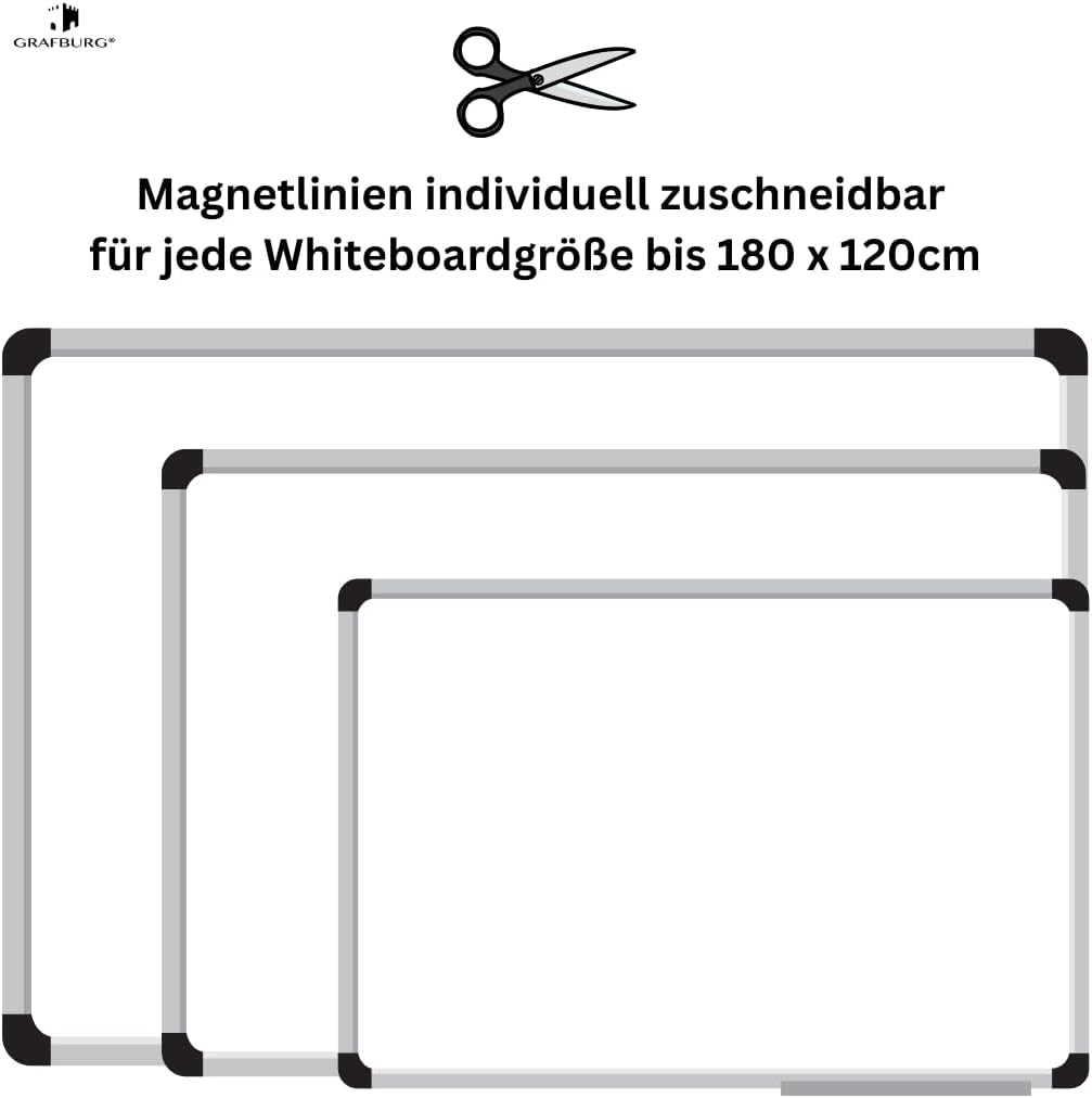 SMILEYBOARD - Premium Scrum Board Karten-Set - Magnetische Haftnotizen - Schilder - Streifen - Wasse