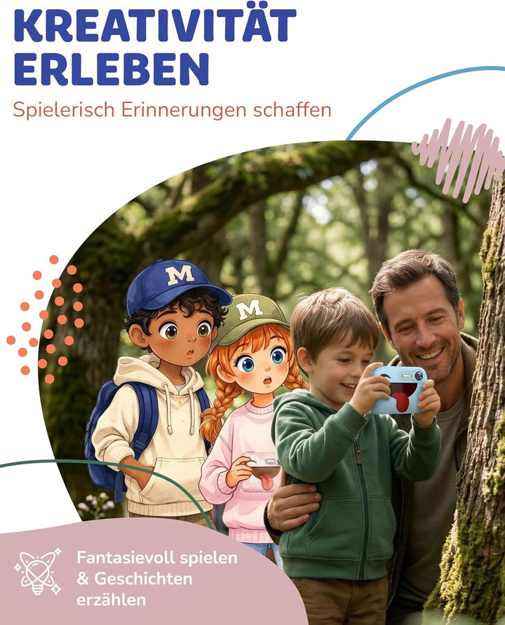 Kinderkamera Sofortbildkamera Kinder Digitalkamera Sofortdruck - Kamera für Kinder mit Fotos drucken