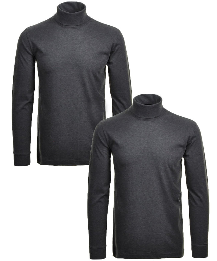 RAGMAN Herren Unterzieh Rolli 2er Pack S Anthrazit-019, S Anthrazit-019