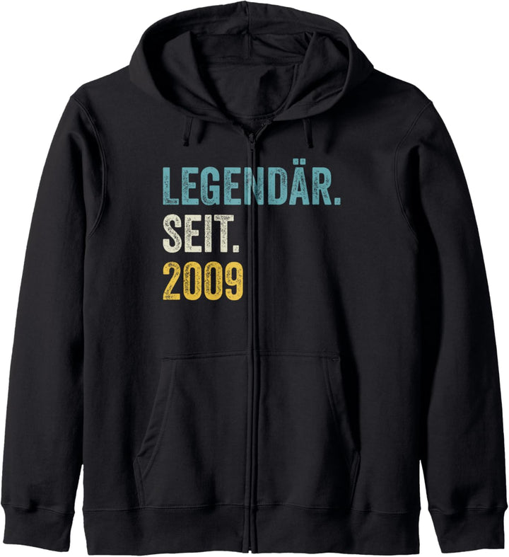 14 Jahre Legendär Seit 2009 14. Geburtstag Kapuzenjacke