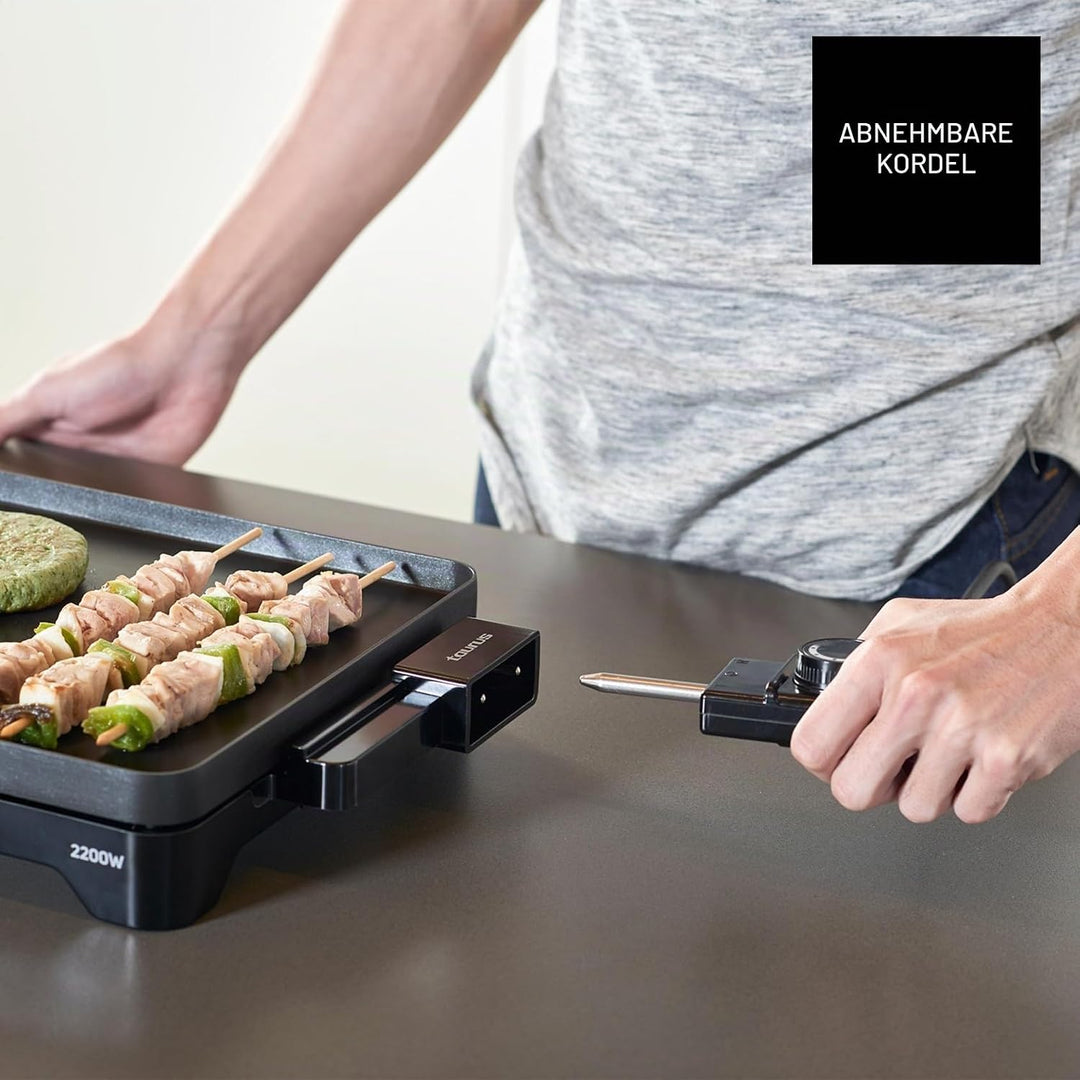 Taurus - Elektrische Grillplatte Steakmax 2200 | 2200W | Antihaftbeschichtung ohne PFOA | Grosse Flä