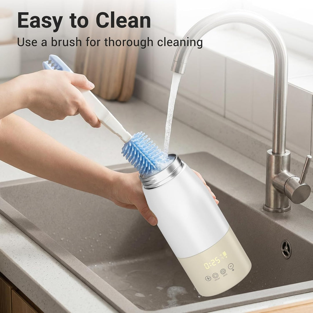 500ml tragbarer Milchwärmer mit LED-Anzeige für Muttermilch und Wasser für Auto, Camping und Reisen