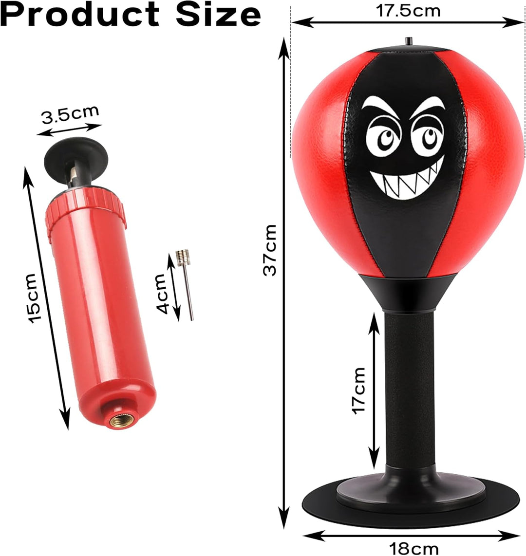Punchingball, Punchingball Tisch mit Federn, Saugnapf zum Stressabbau für Chef, Kollegen, Freunde, 1