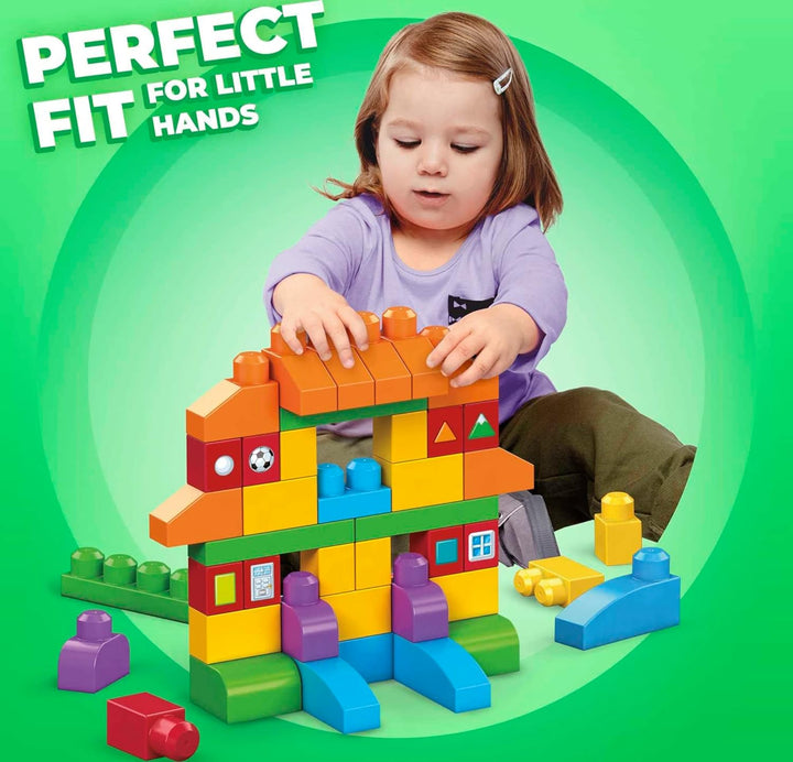 MEGA Bloks FVJ49 - Bausteintasche, 150 Teile, Bunt, Spielzeug ab 1 Jahr Single, Single