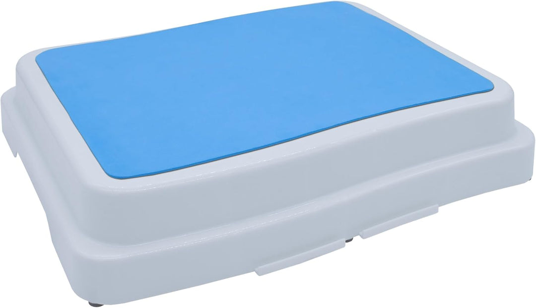 Spetebo Trittstufe stapelbar weiss - 50 x 40 cm - Antirutsch Badezimmer Tritthocker - Dusche Einstie