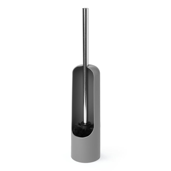 Umbra Touch WC-Bürste mit Halterung – Toilettenbürste mit verstecktem Behälter, langlebig, Schlichte