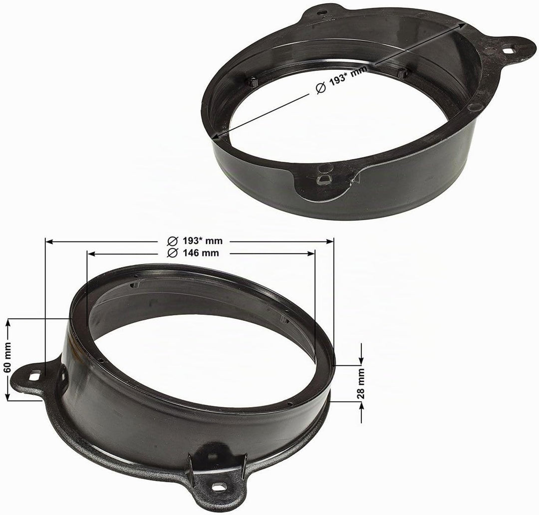 tomzz Audio 2834-015 Lautsprecherringe Adapter Halterungen kompatibel mit Mercedes A-Klasse W168 Fro