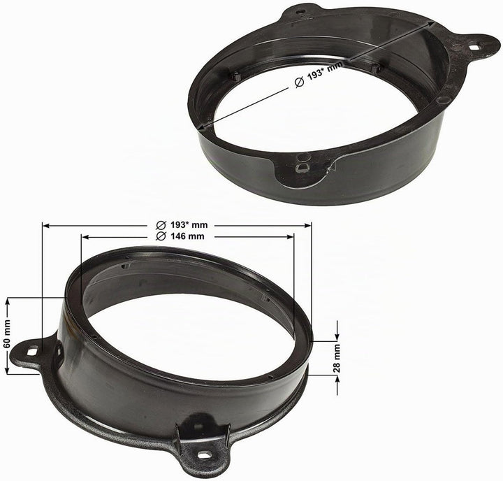 tomzz Audio 2834-015 Lautsprecherringe Adapter Halterungen kompatibel mit Mercedes A-Klasse W168 Fro