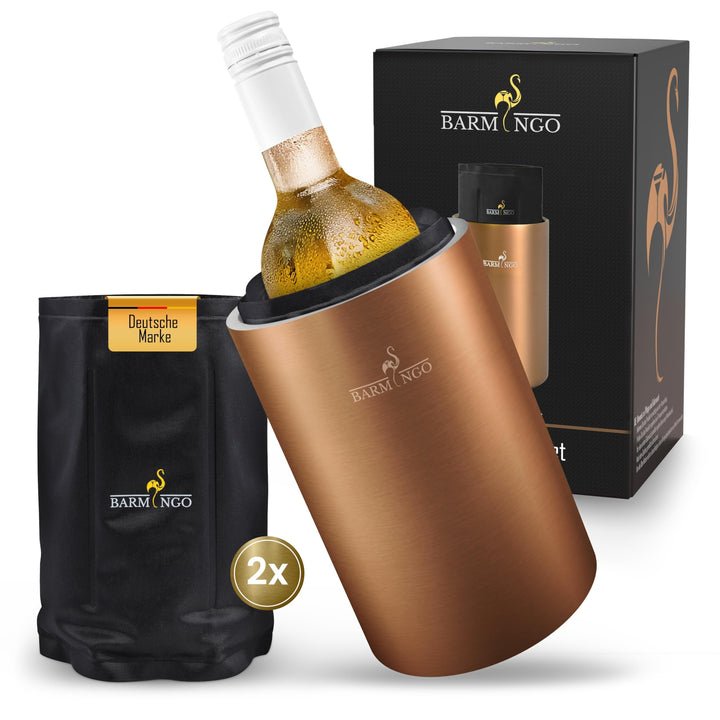 Weinkühler Edelstahl mit Kühlakkus – Getränkekühler & Flaschenkühler für Wein, Sekt, Champagner | Se