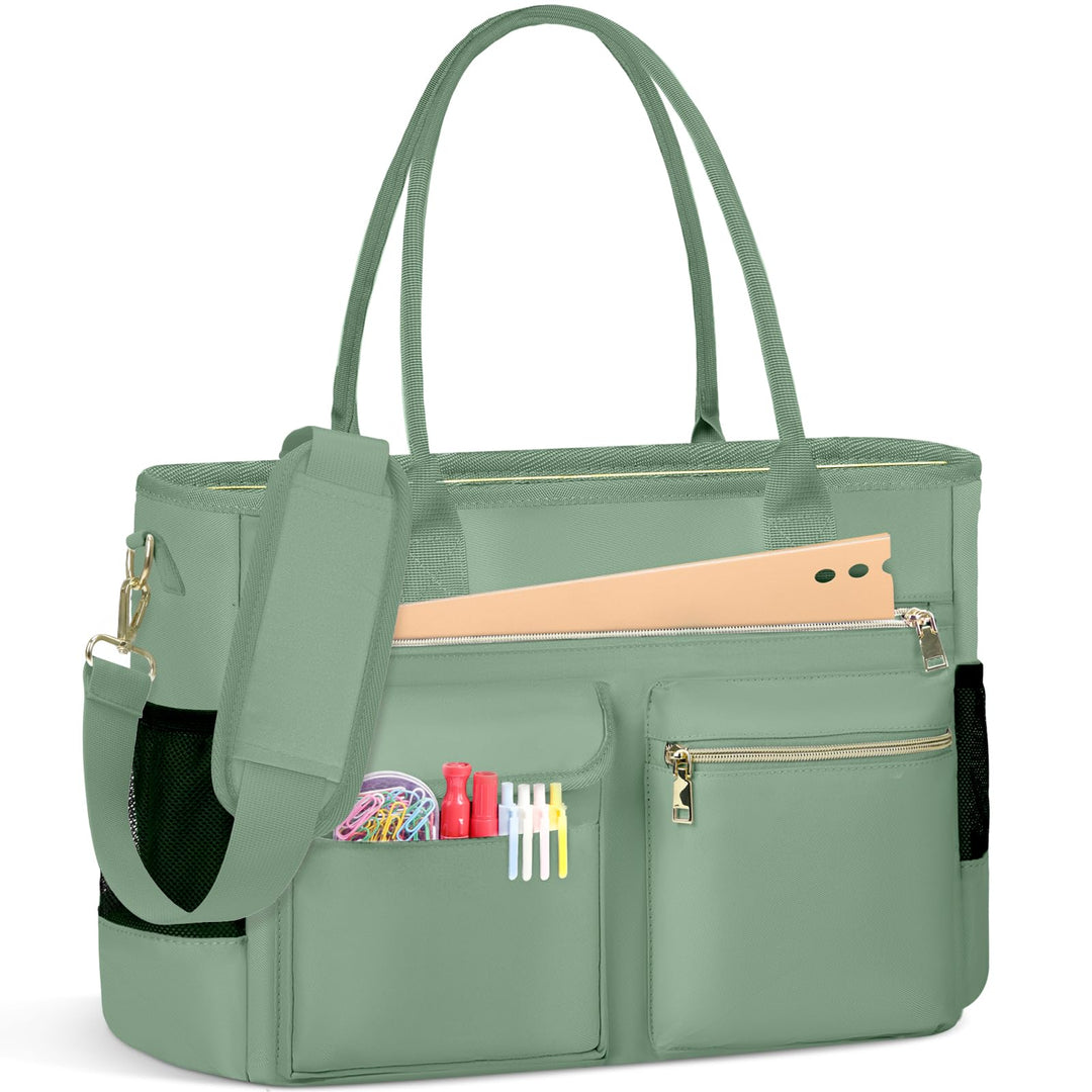 RAINSMORE Lehrertasche Damen Gross Laptoptasche 15.6 Zoll Arbeitstasche mit Isolierter Tasche Uni Kr