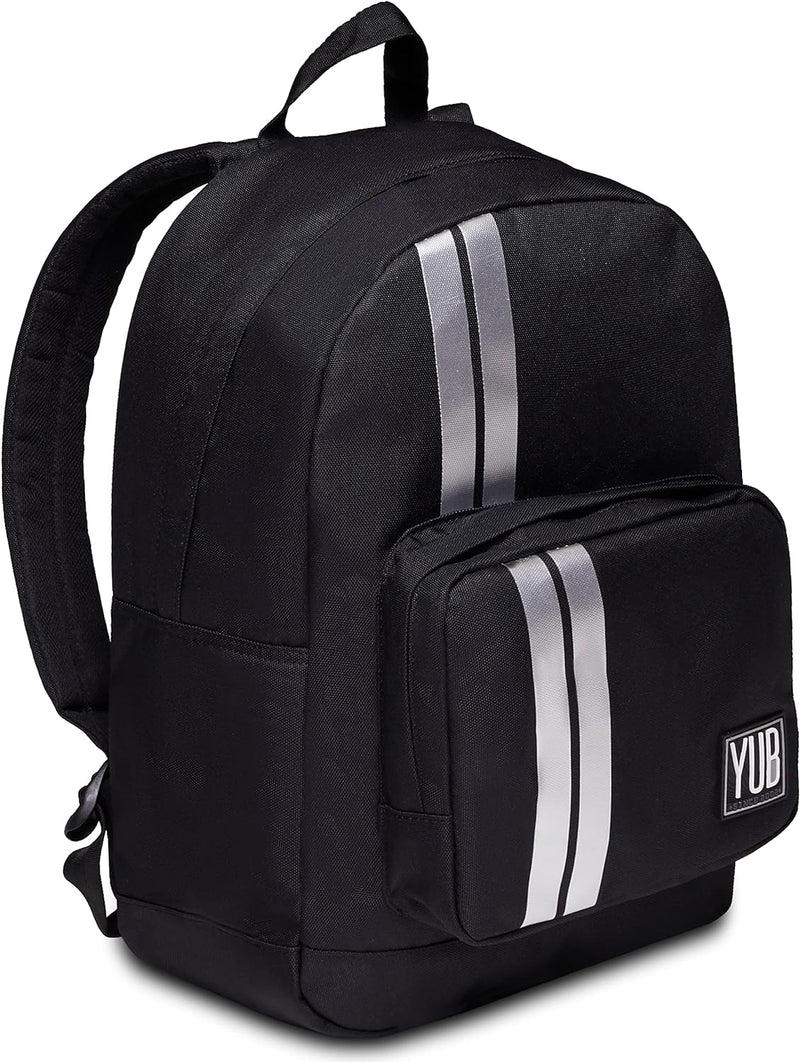 Seven Yub Unisex-Rucksack mit einem Fach — Erwachsene, Schwarz, Einheitsgrösse Silber, Silber